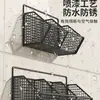 Estante de almacenamiento de cocina para cebolletas, jengibre y ajo Estante de especias de pared Caja de almacenamiento de jengibre y ajo Cesta para verduras con drenaje de pared sin perforaciones