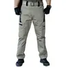Pantalones de Entrenamiento Resistentes al Desgaste para Exteriores Otoño Primavera 2026 Impermeables Multibolsillos Pierna Recta Pantalones de Trabajo Pantalones Tácticos para Hombre Bloque de Color Pantalones Largos para Exteriores