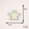 Parche Bordado de Estrella de Cinco Puntas y Corazón en Colores Macaron, Parche Autoadhesivo DIY, Pegatina de Tela para Ropa, Bolsos y Diarios, Lindo