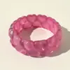 Joyería Europea y Americana Nuevo Pulsera Dulce Brillante de Resina Forma de Corazón Transparente Pulsera de Personalidad Exagerada Venta al por Mayor