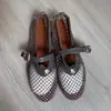 Sandalias de Estilo Red de Pesca Nuevas Transfronterizas Europeas y Americanas, Sandalias de Talla Grande, Zapatos Mary Jane para Mujer, Dorados Huecos al por Mayor Talla Grande