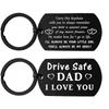 Chaveiro de Aço Inoxidável Transfronteiriço Drive Safe Presente de Dia dos Pais para Filho, Marido, Pai, DIY Personalizável