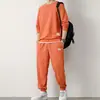 Waffkle terno Outono dos homens Novos Esportes Casuais Calças de manga comprida Duas peças Moda Marca Bonito terno Roupas