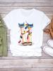Camiseta Árvore de Natal Feliz Ano Novo Roupa Sapato com Carta Adorável