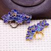 L60455 Cobre Feito à Mão DIY Bicolor Azul Cor Ponto Jade Acessórios Básicos Ornamento de Cabelo Material Hanfu 30*47mm