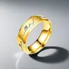 Joias Masculinas Personalizadas Populares de Aço Inoxidável, Anel de Eletrocardiograma Batimento Cardíaco de Nicho da Moda Anel de Titânio