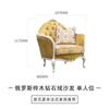 Sofá retrô francês de madeira maciça pintada de dourado estilo europeu vila apartamento grande sala de estar sofá de tecido luxo sofá grande conjunto completo
