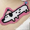 Alfombra de imitación cachemira para el hogar con diseño de gato de dibujos animados, alfombrilla absorbente y amigable con la piel para sofá en la sala de estar, se puede personalizar con etiquetas y se envía en nombre del cliente