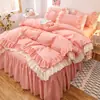 Origem Nantong jardim secreto explosões renda preta conjunto de quatro peças estilo princesa saia de cama 1.5/1.8m cama uma geração de cabelo