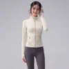 Cardigan con cuello alto para outfit de yoga para mujer, corte slim, corte tridimensional, adecuado para correr al aire libre, entrenamiento y fitness