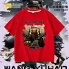 Nueva Camiseta Delta Force Weilong Rosa Rojo Comedor de Oro Lobo para Niños, Manga Corta Estudiante Holgada Superior Moderna