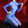 Medias Sexy de Cuerpo Completo con Abertura en la Entrepierna Sin Costuras 5D Unisex Brillantes Eróticas con Dedos Separados Lencería