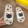 Chinelos de Verão Fofos e Descolados de Gatinho Preto para Mulheres, Adequados para Dormitórios Estudantis, Uso Interno e Externo, Chinelos de Banheiro com Solado Macio