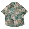 Camisa 2025 Nueva Verano Delgada Estampado Completo para Hombre Estilo Japonés Retro Vintage Holgada Casual Camisa para Pareja