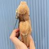 Llavero con colgante de peluche de oso de peluche de pelo largo, bonito adorno para mochila escolar, venta al por mayor