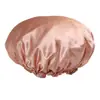 Gorro de ducha para mujer elástico reutilizable de doble capa impermeable para ducha, gorro de ducha para baño, gorro de ducha para el pelo
