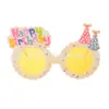 Gafas para Fiesta de Cumpleaños Transfronterizas Accesorios para Fotos Gafas de Sol Feliz Cumpleaños Pastel Globos Velas Gafas Fabricante Mayorista