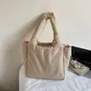 Bolsa de plumífero suave para mujer para ir al trabajo, bolsa de nailon de gran capacidad, bandolera cruzada, bolsa de mano para estudiantes