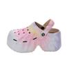 Zapatos de Agujeros Estampado de Leopardo 9cm Moda de Verano para Mujer Calzado Elevador para Playa Chanclas Gruesas Antideslizantes Sandalias Celebradas en Internet para Mujer