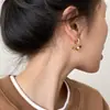 Pendientes de Borla con Ojo de Tigre Chapado en Oro Real de 18 Quilates Pendientes Retro Maillard Lujo Accesible Pendientes de Gama Alta para Mujer