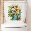 Pegatinas de Pared Autoadhesivas para Macetas de Perrito Lindo de Dibujos Animados Pegatinas para Refrigerador para Pared de Fondo de Habitación Pegatinas de Decoración para Inodoro ZN3191C