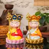 Montaña Jiuhua Tierra Rey del Tíbet Bodhisattva Artesanías Creativas de Resina Adornos Buda Pequeño Monje Regalo a Mano Accesorios para el Hogar