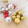 Bolas de Navidad al por mayor 3/4/5/6/8cm Plástico Brillante Mate Pasteles Bolas Galvanizadas Decoraciones Colgantes para Árbol de Navidad
