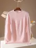 Capa com barra de babados e gola semi-alta para mulheres, xale de tricô solto e casual, peça de outer wear estilosa para outono e inverno