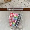 Novo estilo coreano gota d'água onda bolinhas franja de menina grampo quebra-cabeça bolsa xadrez infantil colorido clip lateral quebra-cabeça acessórios de cabelo