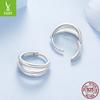Charm plateado plata esterlina 925 chapado en platino multicapa hebilla para la oreja para mujer exquisitos aretes de personalidad Joker únicos europeos y americanos al por mayor