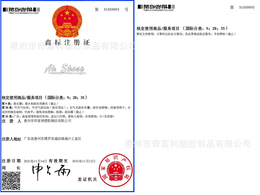 模特证书
