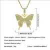 Collar con Colgante de Mariposa Tridimensional con Diamantes Completos Chaoren para Hombres y Mujeres Joyería Personalizada Accesorios de Colgante para Ropa Versátiles
