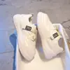 Zapatos Peludos de Invierno para Mujer 2026 Nueva Moda de Invierno Mocasines Versátiles sin Cordones con Forro de Felpa Añadido para Calidez
