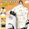 Cubierta cortavientos eléctrica de invierno para vehículo, forrada de felpa, engrosada, impermeable, resistente al frío, diseño de dibujos animados, alas laterales ampliadas, parabrisas para patinete eléctrico