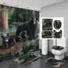 Cortina de Ducha para Baño Serie Lobo Impermeable, Engrosada, Resistente al Moho, Impresión Digital de Alta Gama Nórdica, Suministro Directo del Fabricante, Cortinas de Ducha al por Mayor