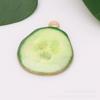 Nuevo Colgante de Gota de Aceite de Fruta de Sandía, Naranja, Pepino, Fresa, Tomate, Kiwi de Manzana, Aleación, Accesorios de Joyería