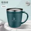 Taza de acero inoxidable 304 transfronteriza de doble capa con aislamiento térmico, taza de café informal de negocios para oficina con asa para preparar té