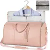 Bolsa de mão dobrável feminina de grande capacidade, bolsa para terno, bolsa de viagem, bolsa de armazenamento multifuncional, bagagem, bolsa para roupas