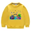 Suéter de cuello redondo de manga larga para niños y niñas, ropa de estilo coreano con dibujos animados de primavera y otoño de 2023, de algodón, para bebés, pequeños y medianos.