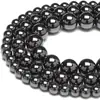 6mm 8mm 10mm 12mm Piedra Negra Redonda Cuentas Sueltas Magnéticas Material para Manualidades de Cuentas Accesorios para Joyería