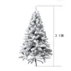 Árbol de Navidad de PVC Encriptado Decoración Navideña Verde Simulación Transfronteriza Plegable Lápiz Árbol de Navidad Flockado