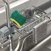 Estante de Almacenamiento para Grifo de Cocina del Hogar Cesta Escurridora para Esponja de Fregadero Suministros de Baño Estante de Almacenamiento para Inodoro No Requiere Taladro
