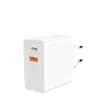 Cargador Rápido Gan de Nitruro de Galio Estándar Europeo 65W con Cable de Datos Dual C Adecuado para Cargadores de Laptop Huawei, Xiaomi y Apple