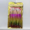 Pincel de sobrancelha de cabeça dupla ferramentas de beleza pincel de sobrancelha curvex de cílios pincel de cílios pincel chanfrado espiral para maquiagem conjunto de pincéis de beleza