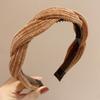 2023 Estilo Coreano para Mujer Parte Superior Craneal Alta Presión Lateral Ancha Cabello Retro Sello de Cabello Nuevo Estilo Lavar Cara Paquete Cabello Fuera Diadema Elegante Para Todo