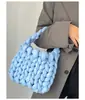 Nueva bolsa de terciopelo, bolsa tejida a mano DIY, bolso de mano de hilo hilado con núcleo de terciopelo de cristal, procesamiento personalizado y venta al por mayor OEM