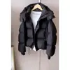 Nueva Chaqueta de Invierno para Mujer 2025 de Alta Calidad, Ultragruesa, Corta, de Plumas para Mujeres Petites, Corte Holgado con Capucha, Abrigo acolchado