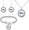Conjunto Mais Quente da Amazon de Pulseira, Colar e Brincos de Futebol NFL