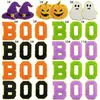 Parche bordado de toalla de Halloween letra BOO fantasma calabaza parche bordado decoración accesorios para ropa adhesivo termofusible