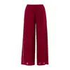 Roupas de Dança Moderna para Mulheres, Dança Clássica, Dança Chinesa, Roupas Justas ao Corpo, Calças de Gaze, Fenda, Calças Retas Fluidas, Calças Longas para Adultos